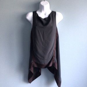 RACHEL Rachel Roy Tank Top Raeni Draped-back Sleeveless. Size L